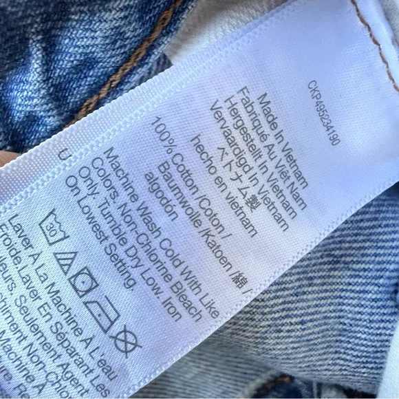 Madewell The Darted Barrel-Leg Jean Denim Blue Size 27 - Picture 10 of 12